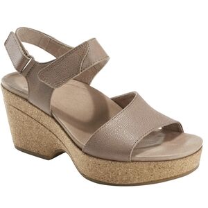 Earth Sandals Dark Academia  Khaya Kella Leather Open Toe Platform